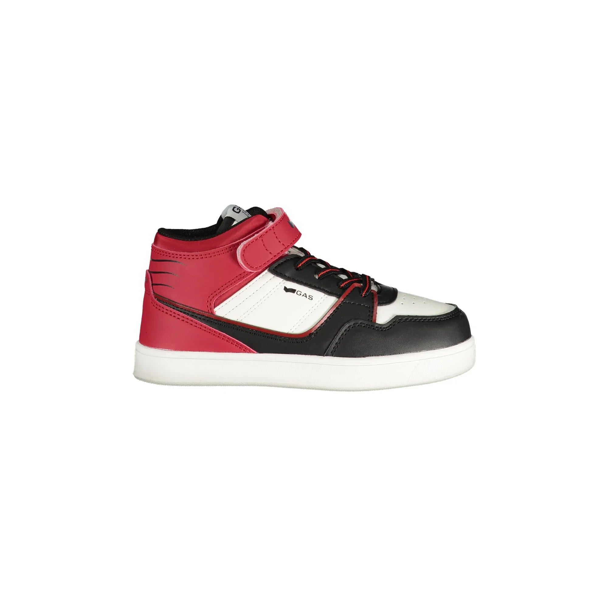 Gas Sneakers Bambino Rosse Alte Lacci Elastici Strap Logo unisex Rosso - foto prodotto